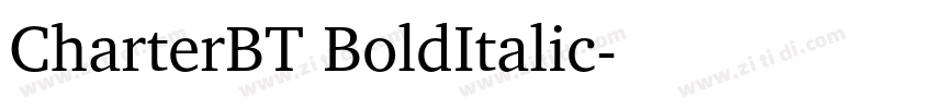 CharterBT BoldItalic字体转换